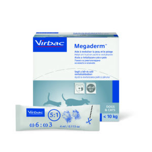 Virbac Megaderm bőr és szőrkondícionáló kistestű kutyáknak és macskáknak 28X 4 ml