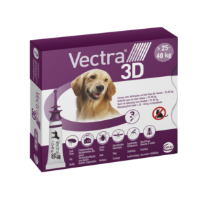 Vectra 3D Spot On 25-40 kg tömegű kutyáknak – Védelem szúnyog, kullancs és bolha ellen