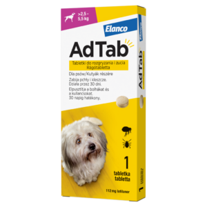 AdTab rágótabletta 2,5-5,5 kg tömegű kutyáknak