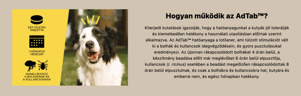 AdTab rágótabletta 2,5-5,5 kg tömegű kutyáknak - Image 3