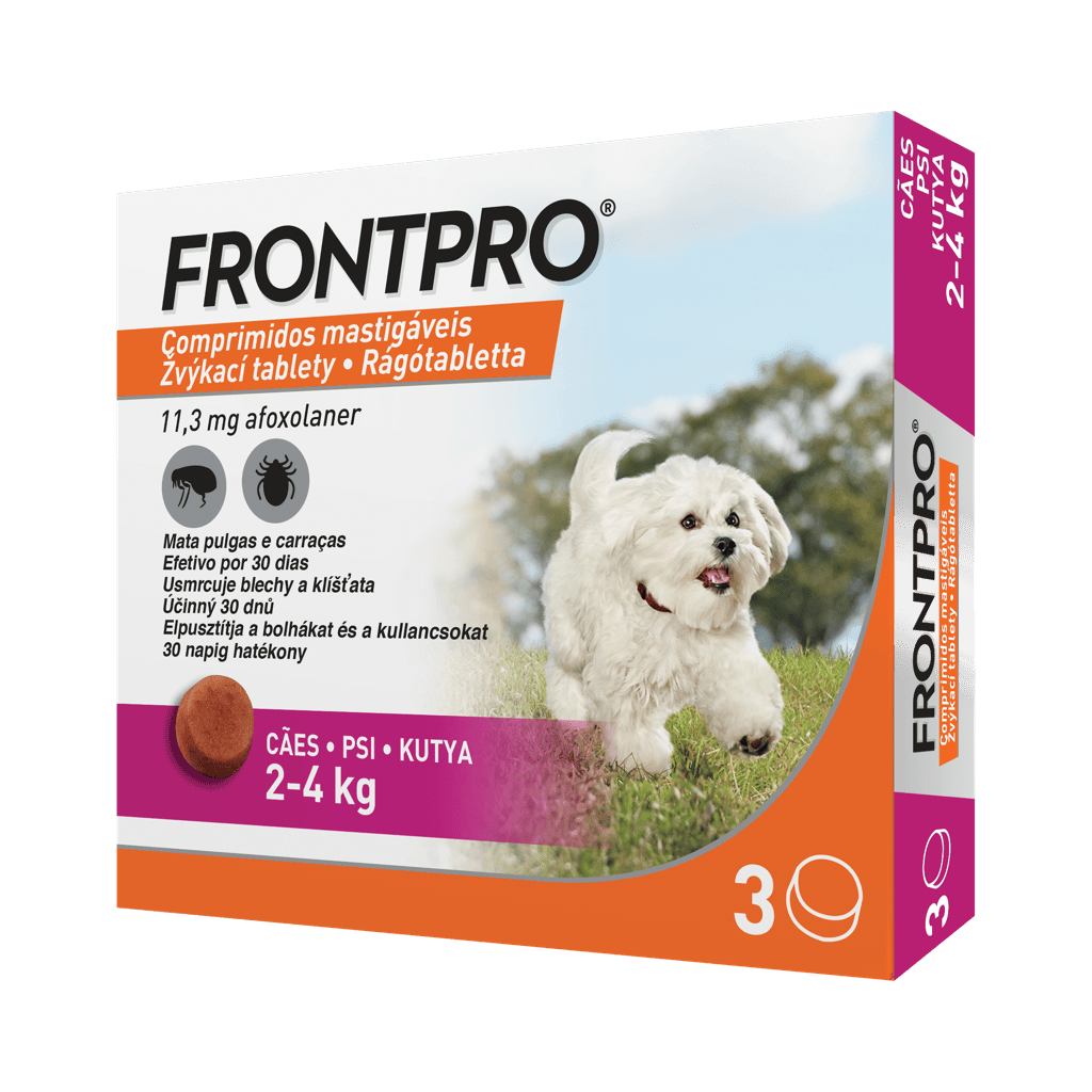 FrontPro rágótabletta 2–4 kg-os kutyáknak 3 db rágótabletta