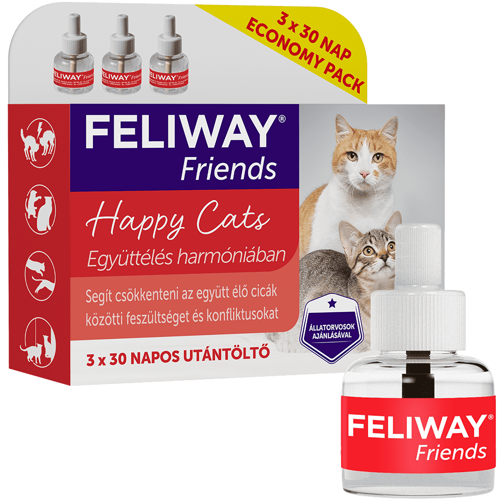 Feliway Friends macska nyugtató - utántöltő 3x48 ml