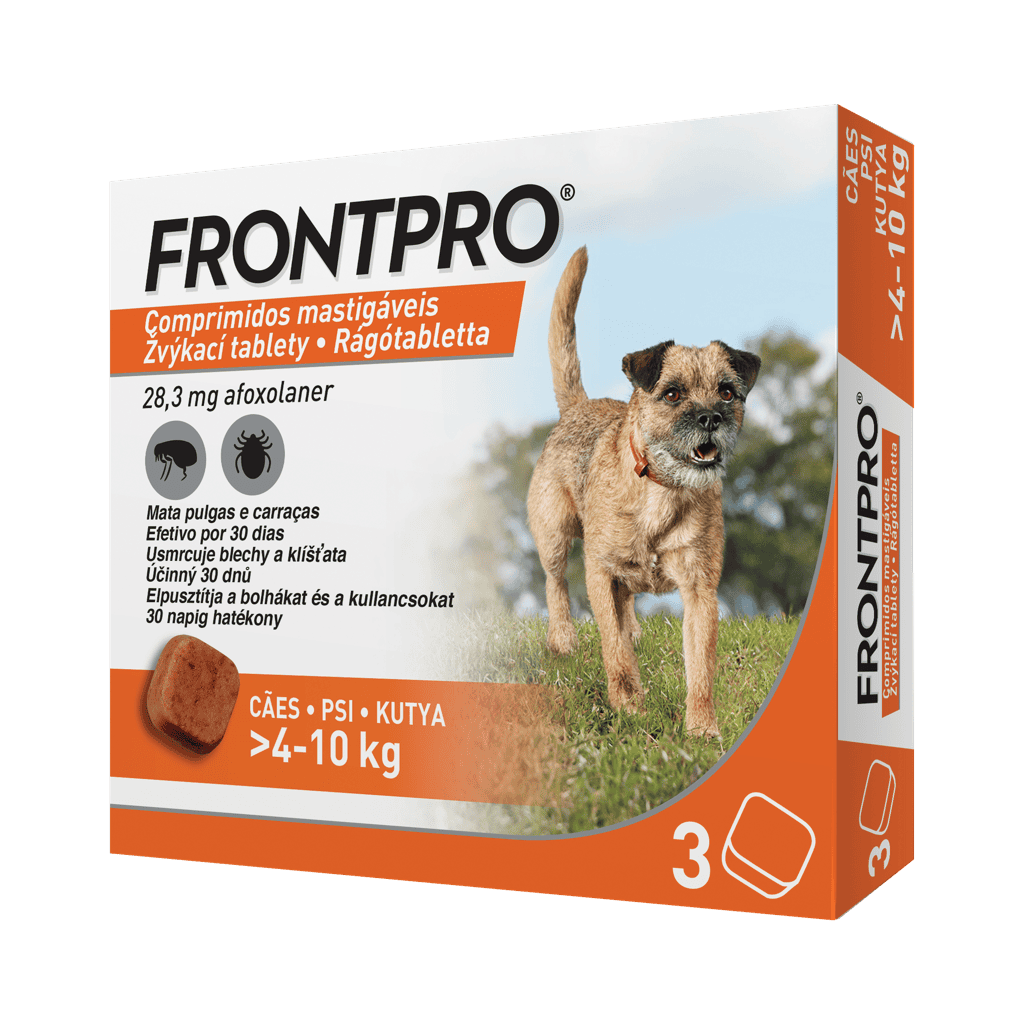 FrontPro rágótabletta 4–10 kg-os kutyáknak 3 db rágótabletta