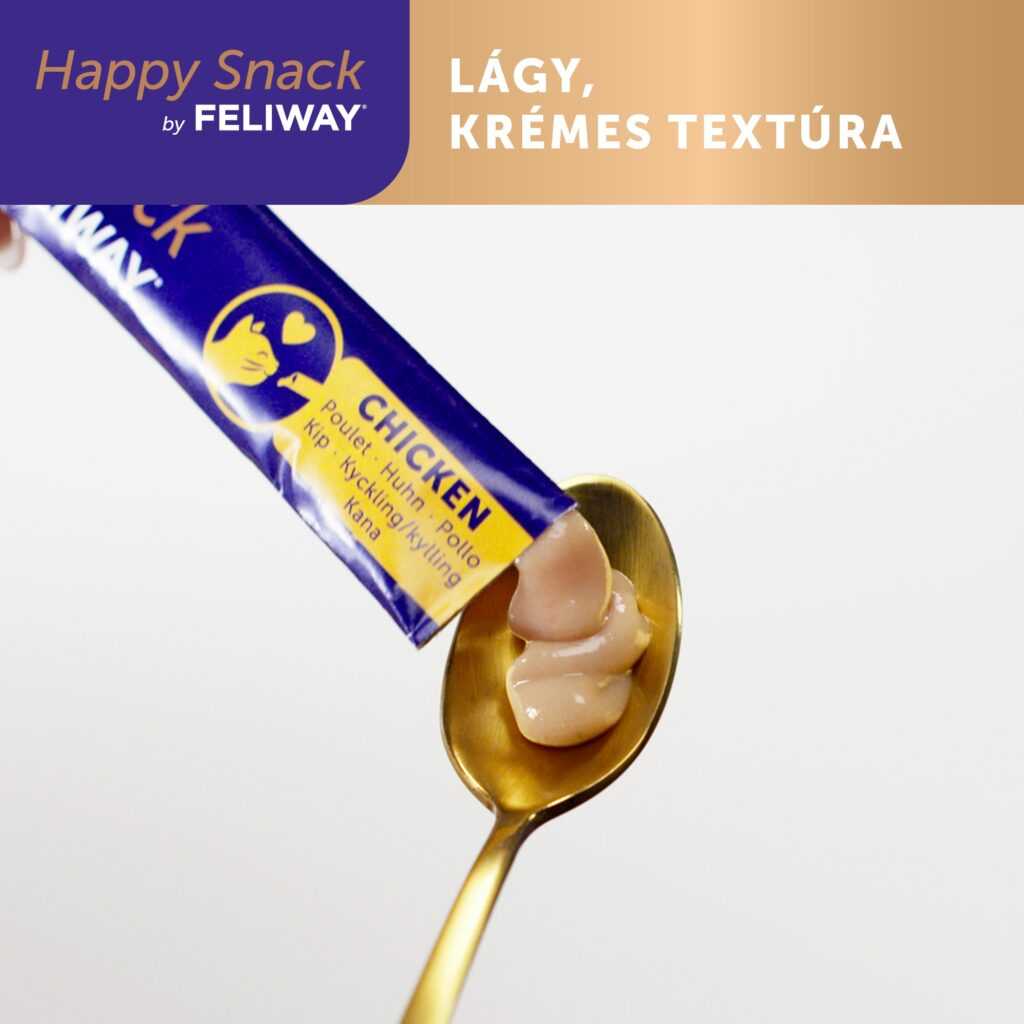 Happy Snack by FELIWAY - krémes, relaxáló macska jutalomfalat csirke ízesítés 6 db - Image 9