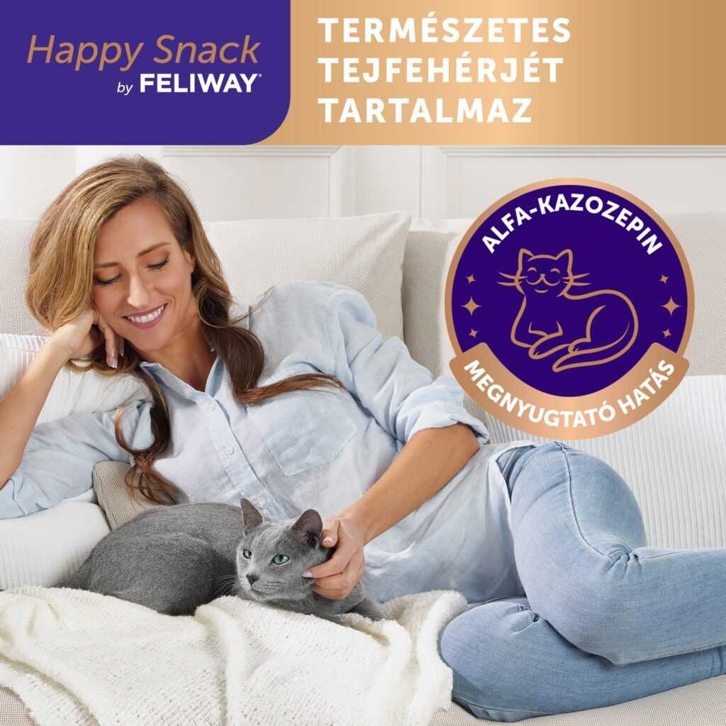 Happy Snack by FELIWAY - krémes, relaxáló macska jutalomfalat csirke ízesítés 6 db - Image 2