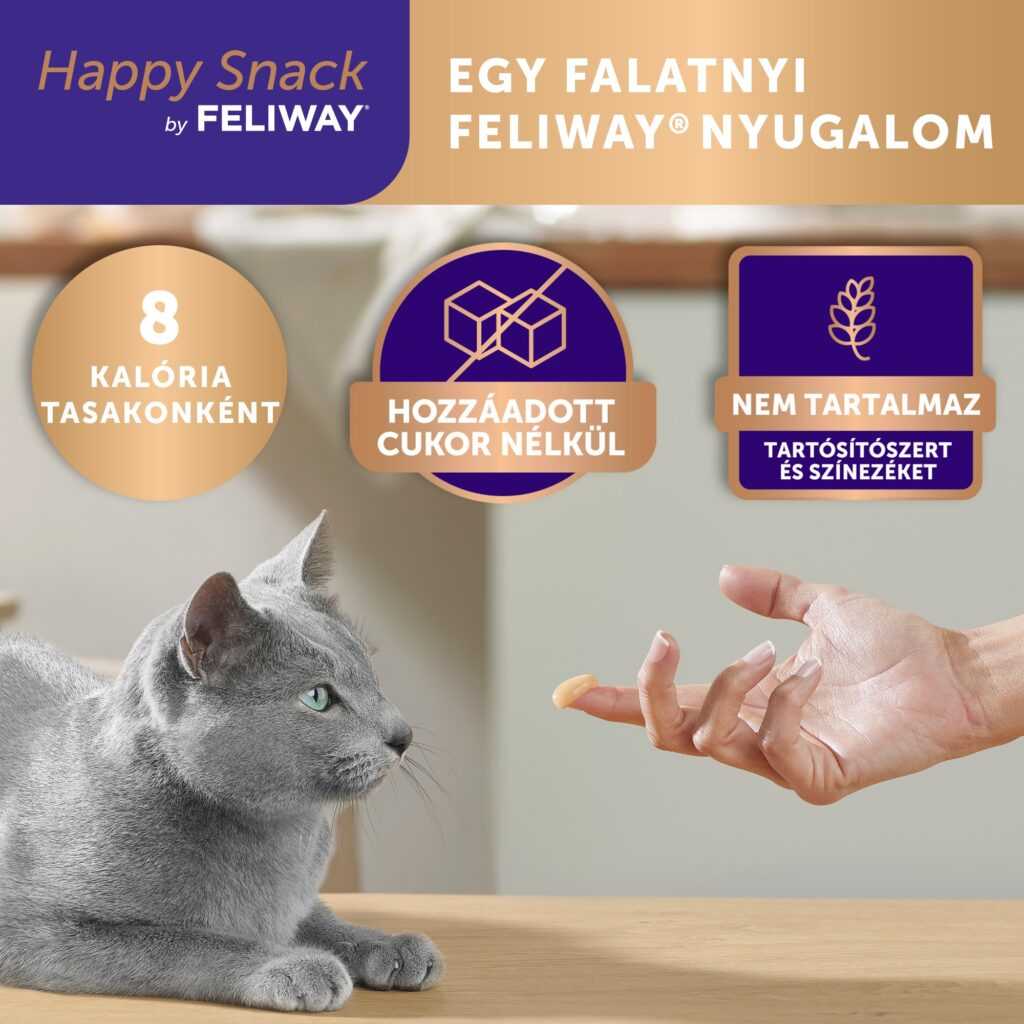 Happy Snack by FELIWAY - krémes, relaxáló macska jutalomfalat csirke ízesítés 6 db - Image 4
