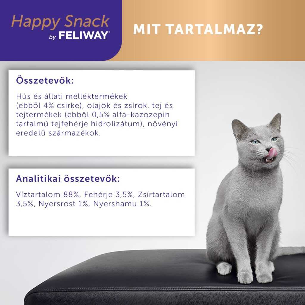 Happy Snack by FELIWAY - krémes, relaxáló macska jutalomfalat csirke ízesítés 6 db - Image 5