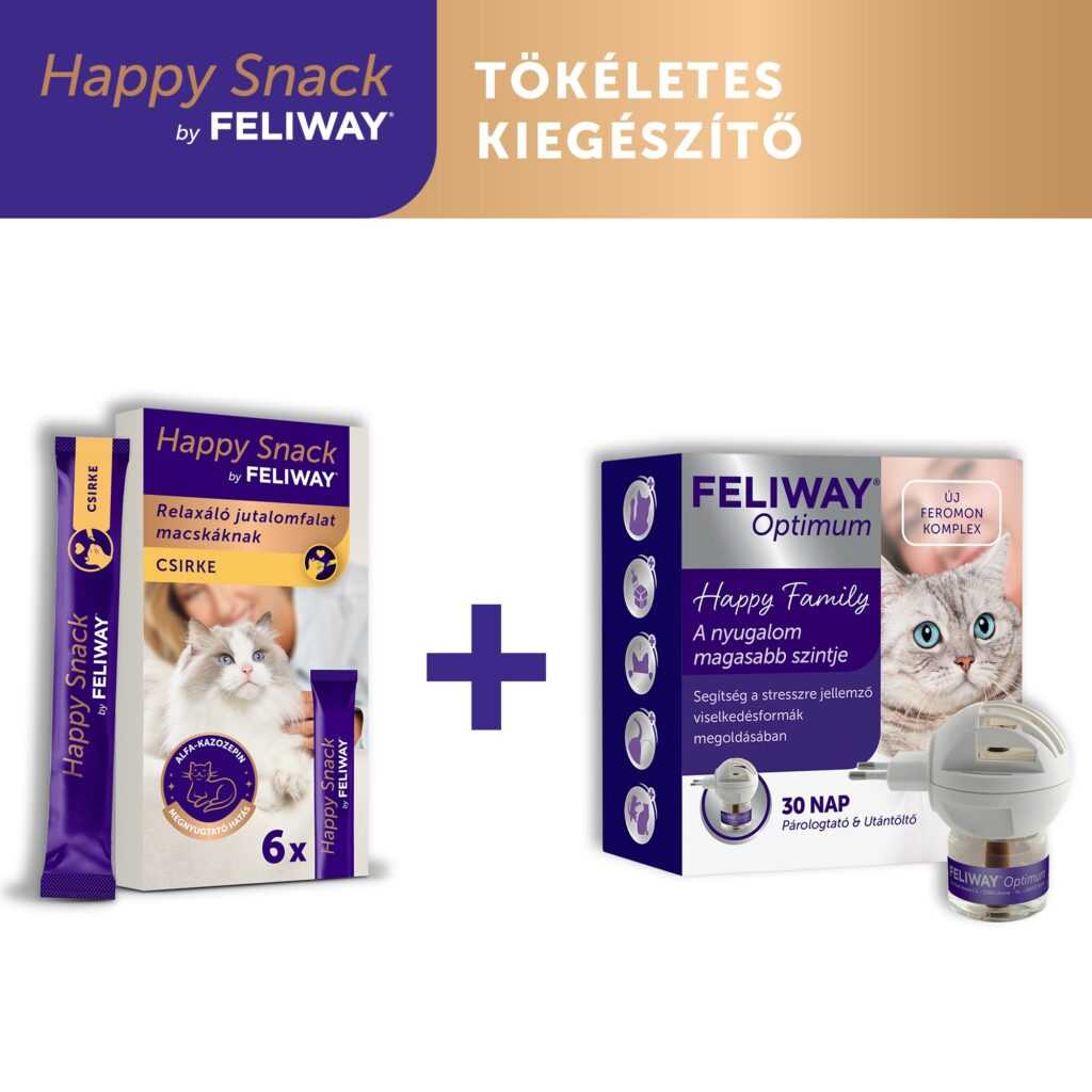 Happy Snack by FELIWAY - krémes, relaxáló macska jutalomfalat csirke ízesítés 6 db - Image 7
