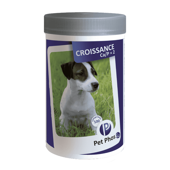 Pet Phos Growth Dog Ca/P=2 ízesített kutya vitamin 100 db