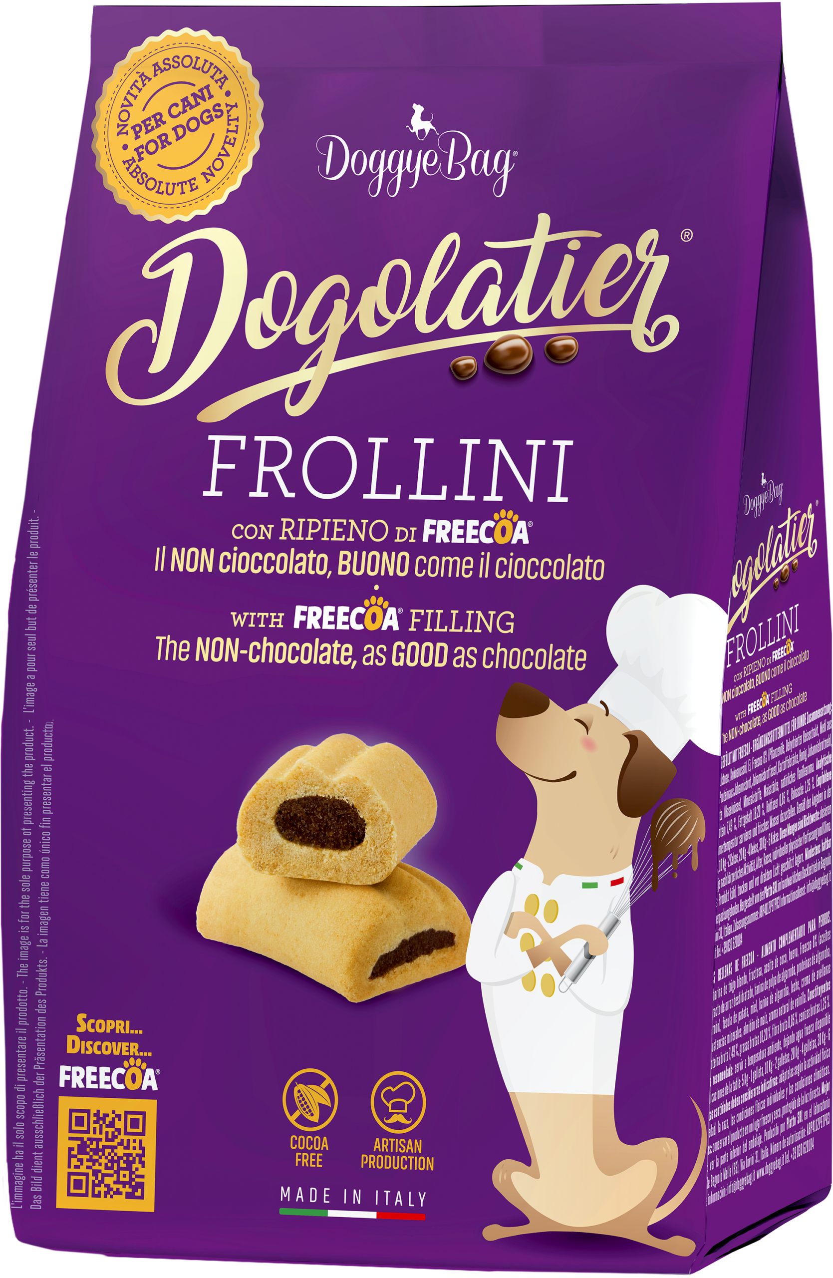 DoggyeBag Dogolatier Frollini – omlós kutyakeksz FREECOA töltelékkel