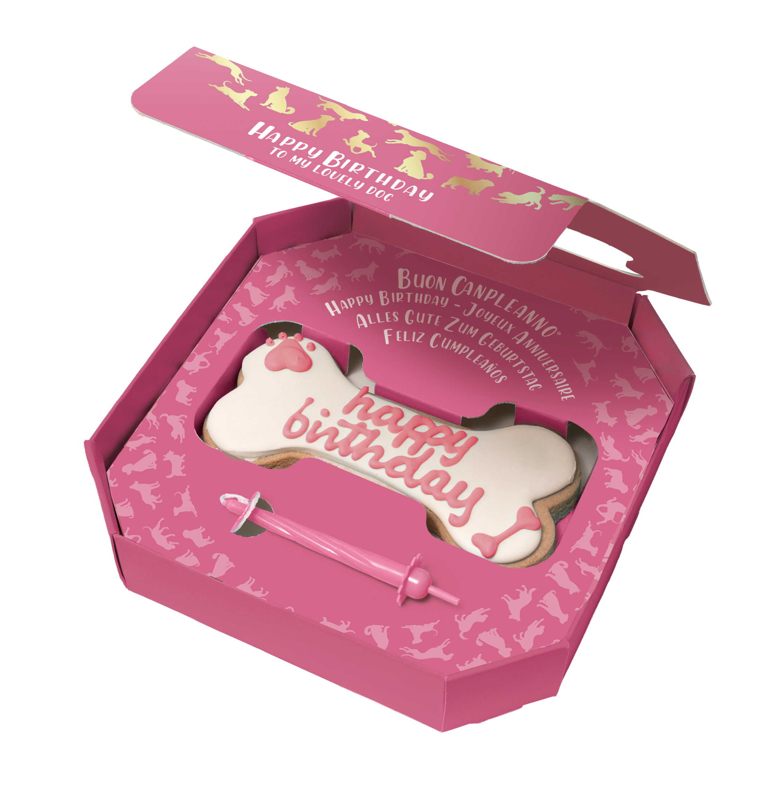 DoggyeBag Dog B-Day Bone – születésnapi kutyatorta gyertyával