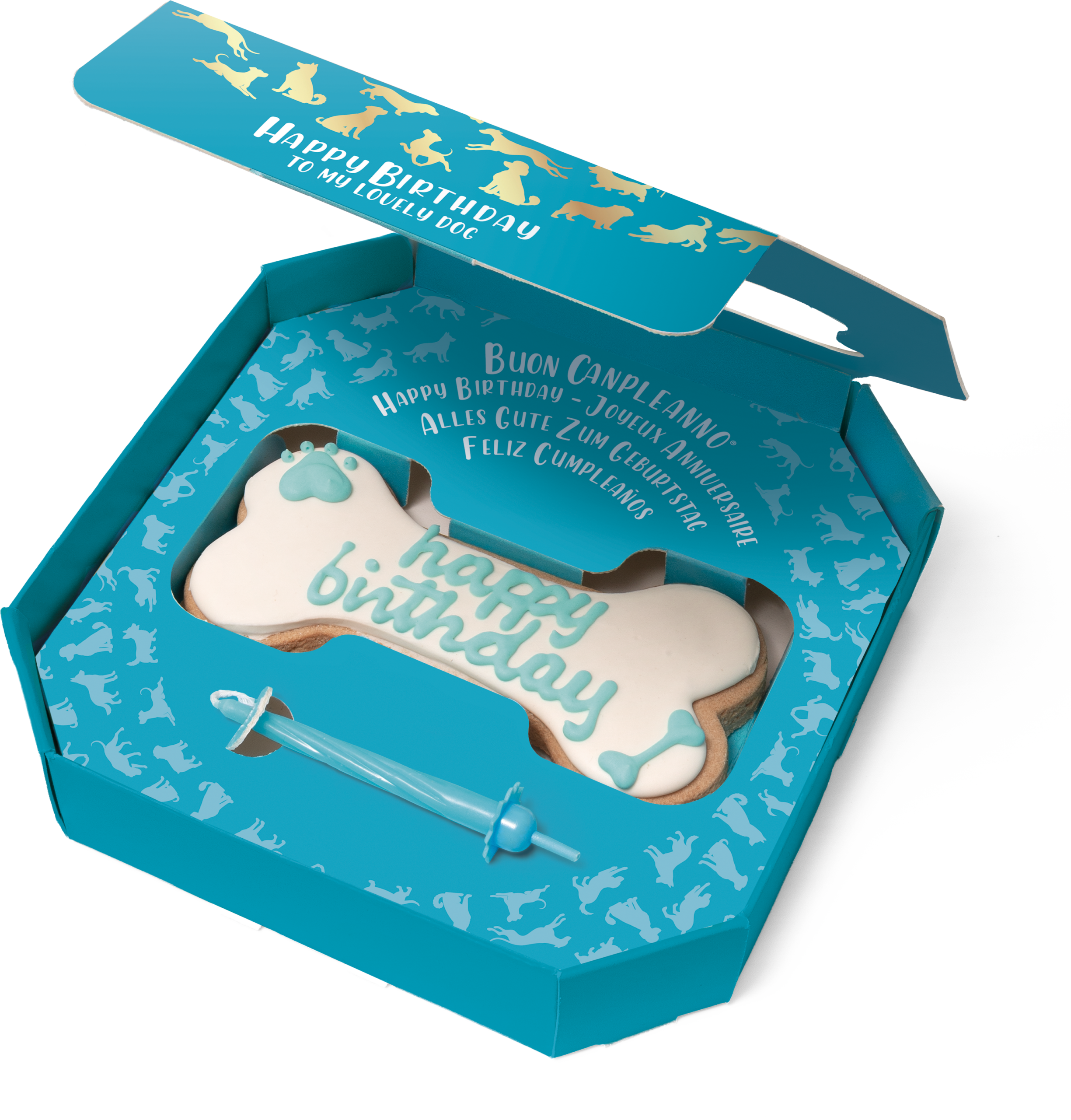 DoggyeBag Dog B-Day Bone – születésnapi kutyatorta gyertyával