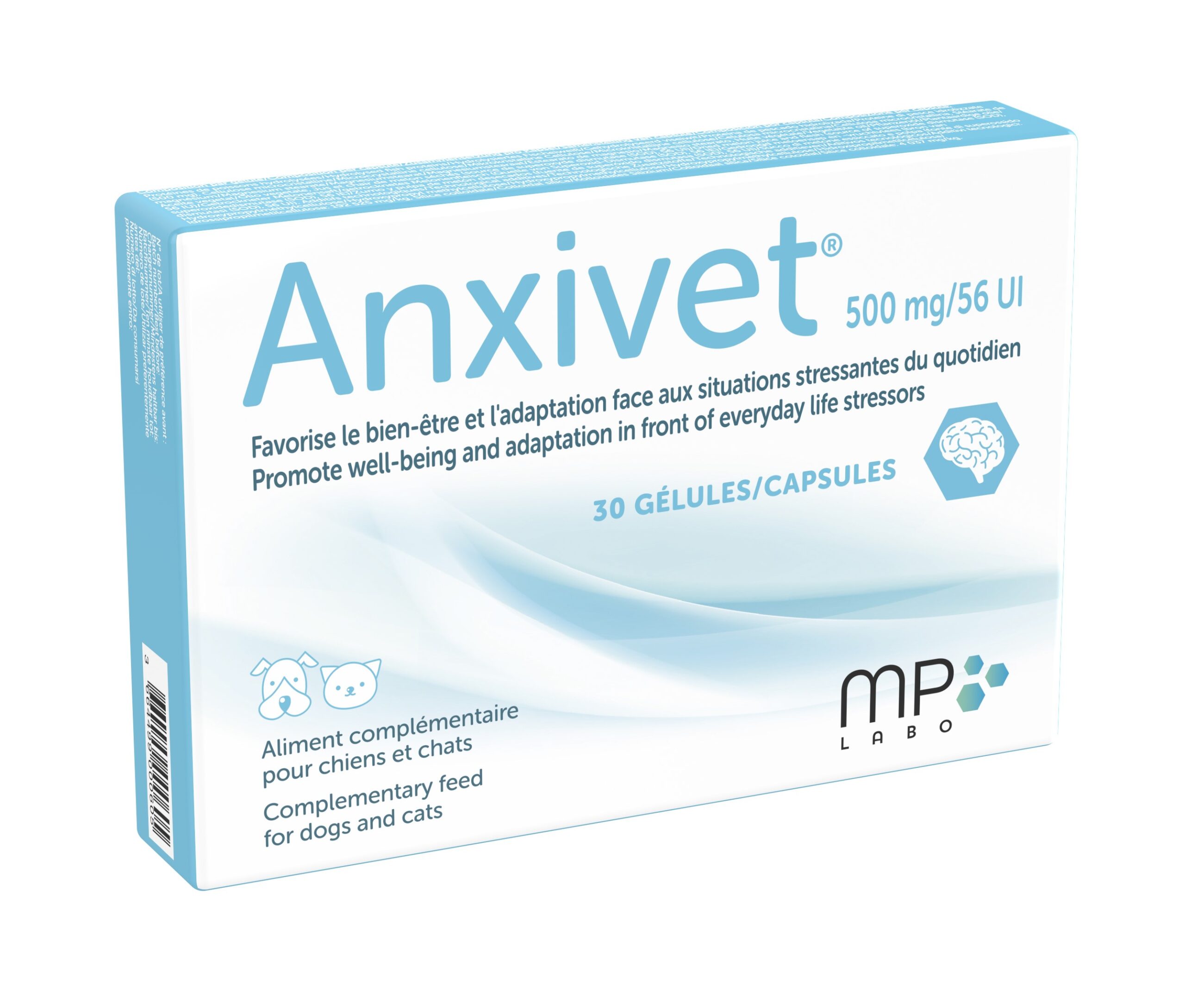 Anxivet 500 mg/56 NE - stressz és félelem enyhítésére kutyáknak és macskáknak 30 db